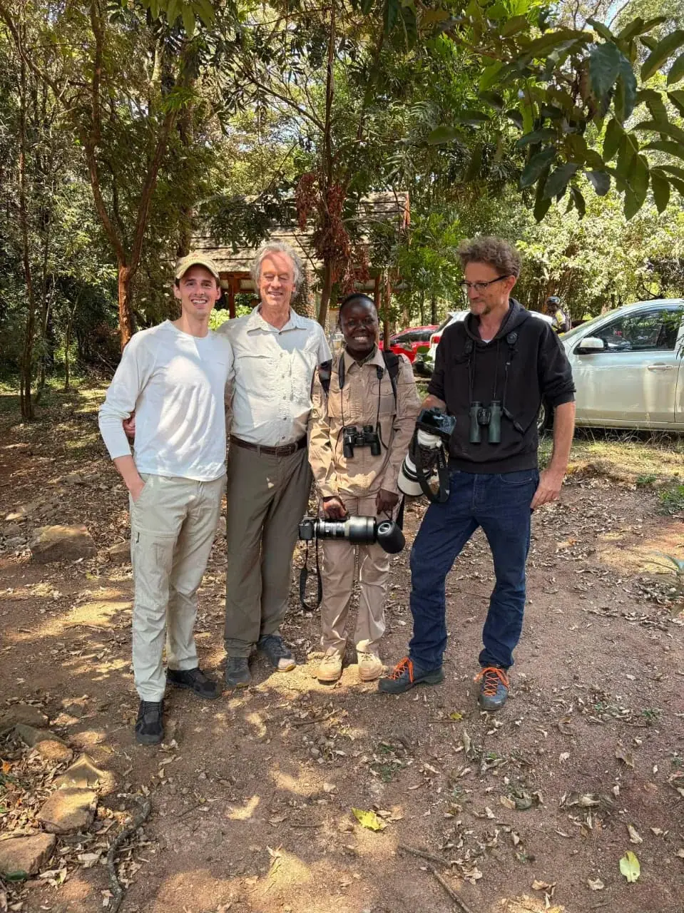 Guests together on a forest walk